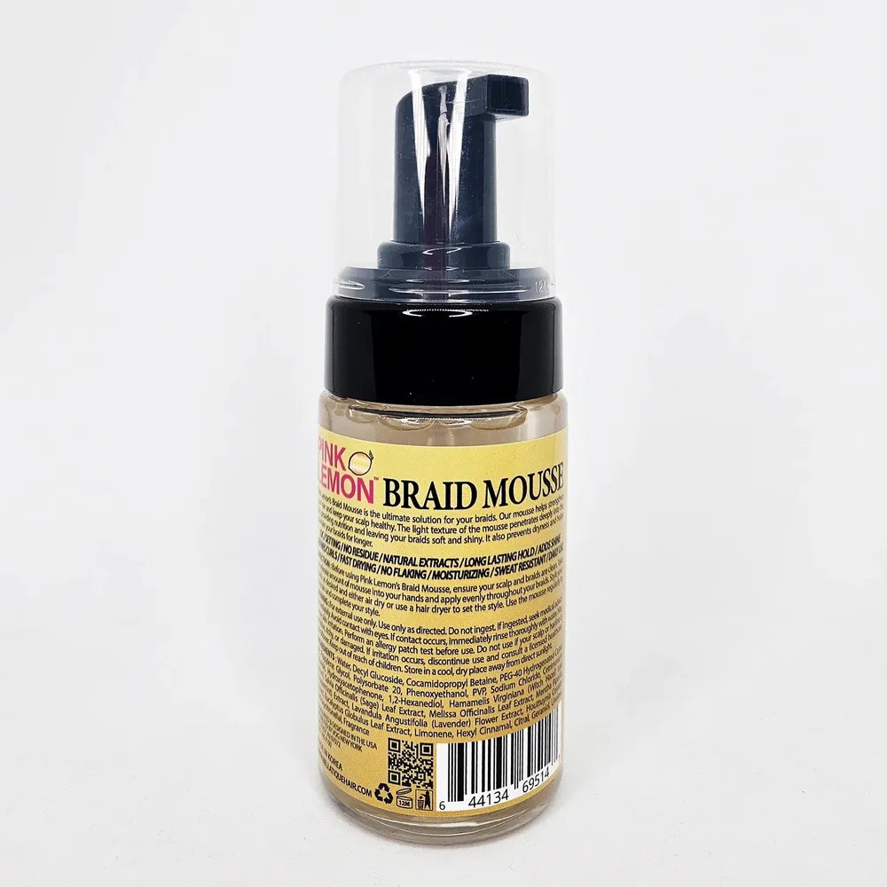 Pink Lemon Braid Mousse โ Hold & Frizz Control - Beauty Exchange Beauty Supply