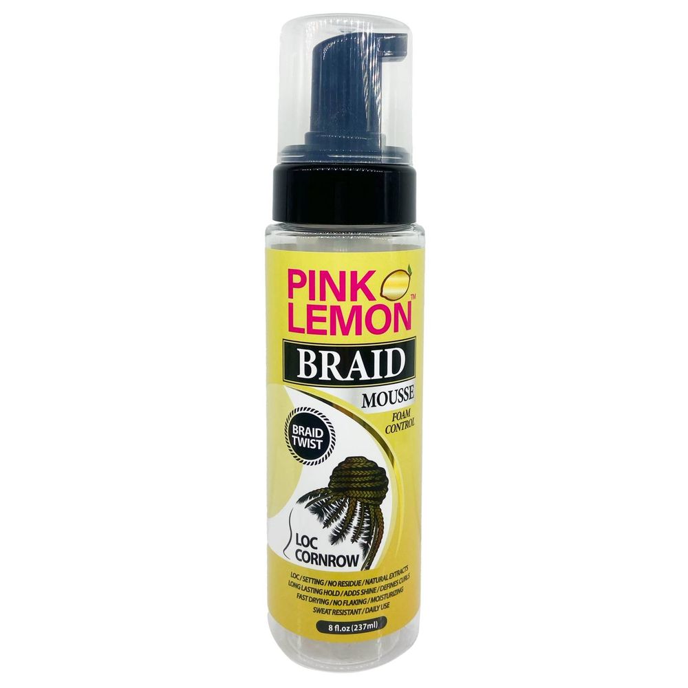 Pink Lemon Braid Mousse – Hold & Frizz Control - Beauty Exchange Beauty Supply