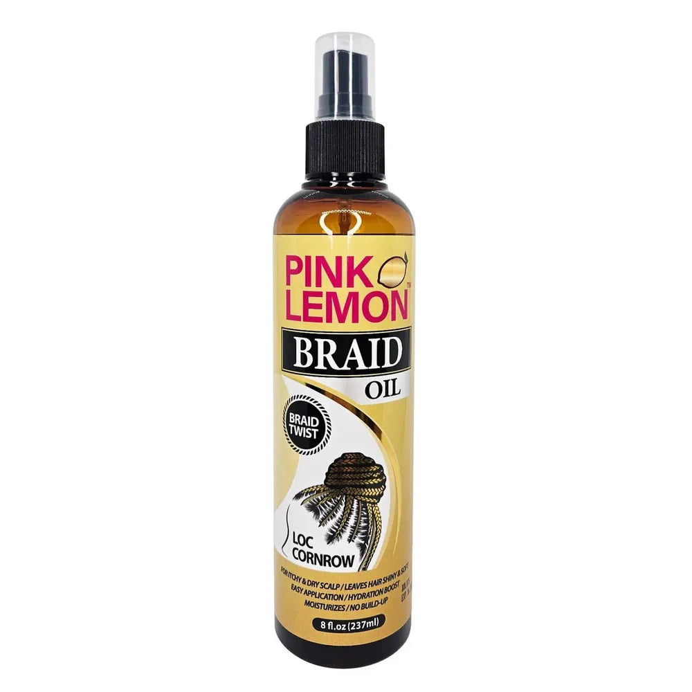 Pink Lemon Braiding Oil – Shine for Braids 8 oz - Beauty Exchange Beauty Supply