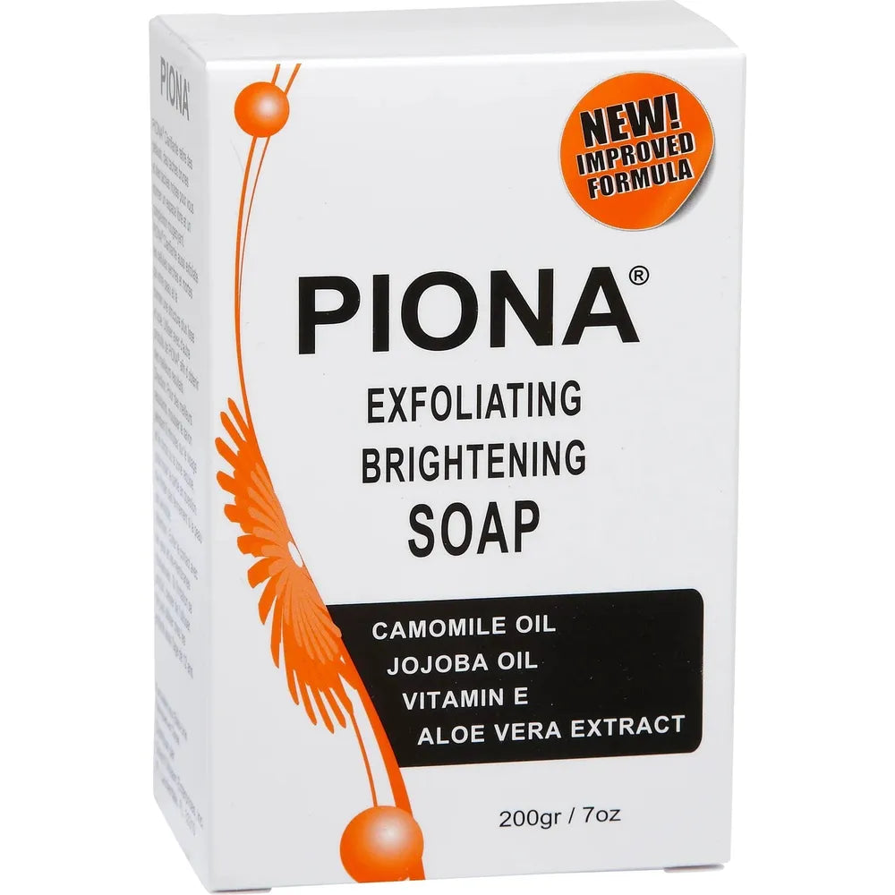 Piona - Exfoliating Brightening Bar Soap – 4 Variants | Original, Turmeric, Carrot, Oatmeal | 7Oz/200g | - Beauty Exchange Beauty Supply