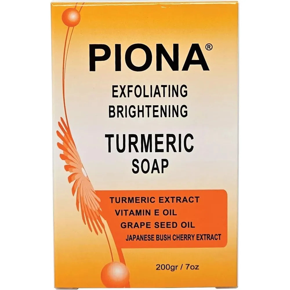 Piona - Exfoliating Brightening Bar Soap – 4 Variants | Original, Turmeric, Carrot, Oatmeal | 7Oz/200g | - Beauty Exchange Beauty Supply