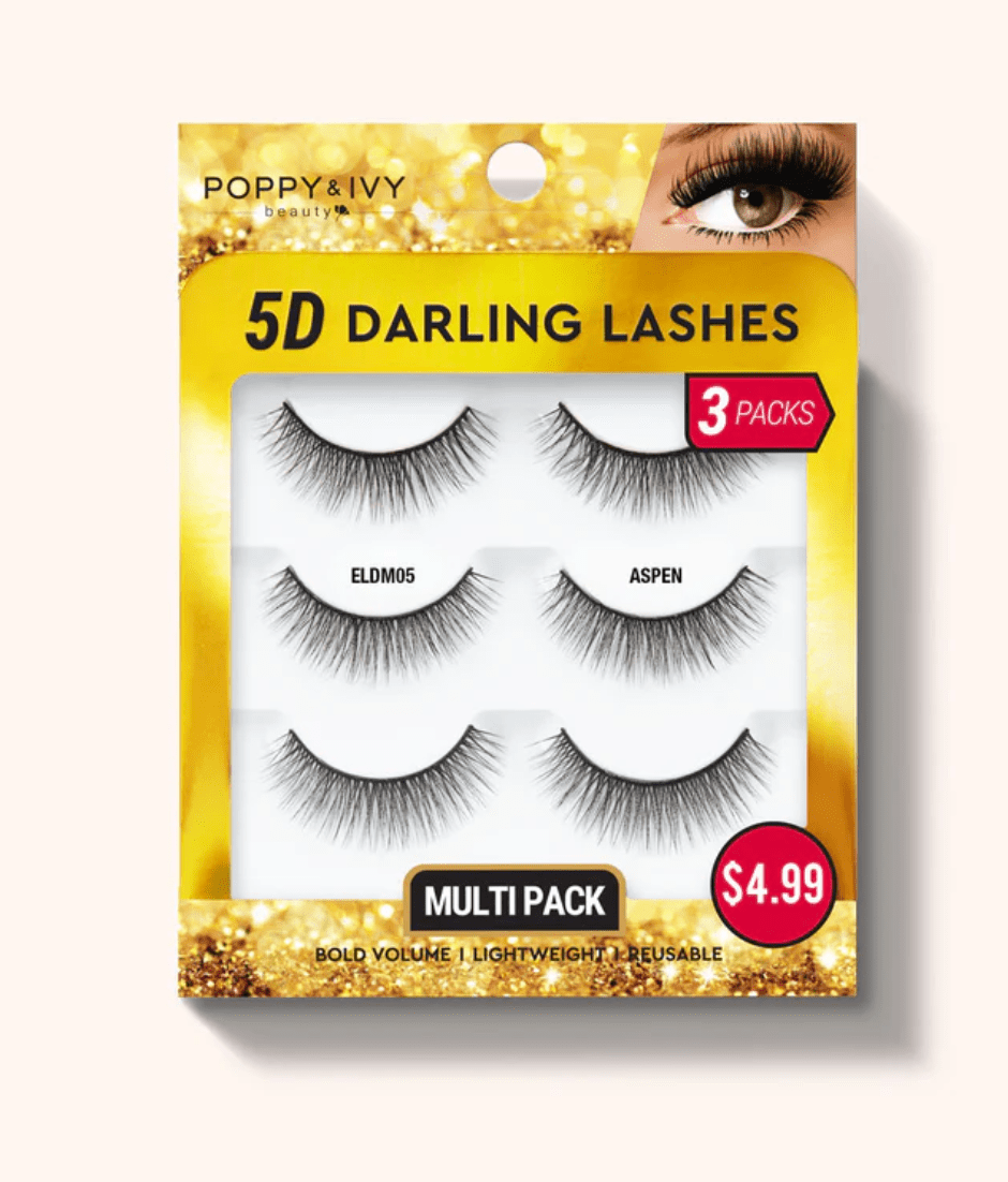 Poppy & Ivy 5D Darling Lashes - 3 Pairs - Beauty Exchange Beauty Supply