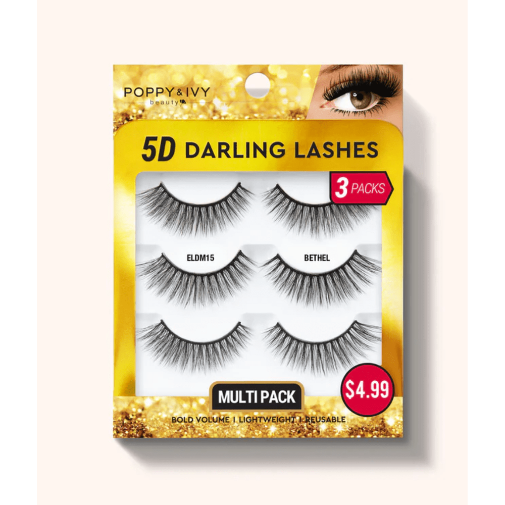 Poppy & Ivy 5D Darling Lashes - 3 Pairs - Beauty Exchange Beauty Supply