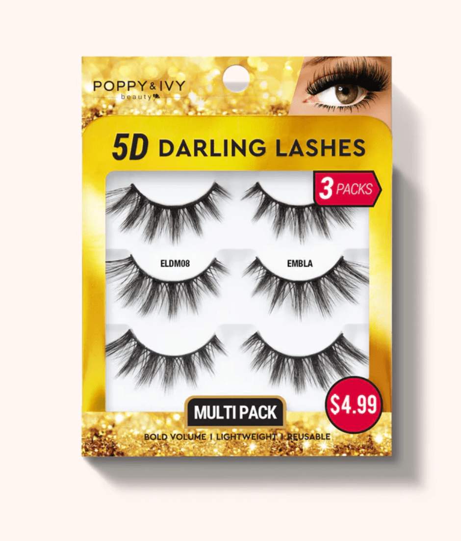 Poppy & Ivy 5D Darling Lashes - 3 Pairs - Beauty Exchange Beauty Supply