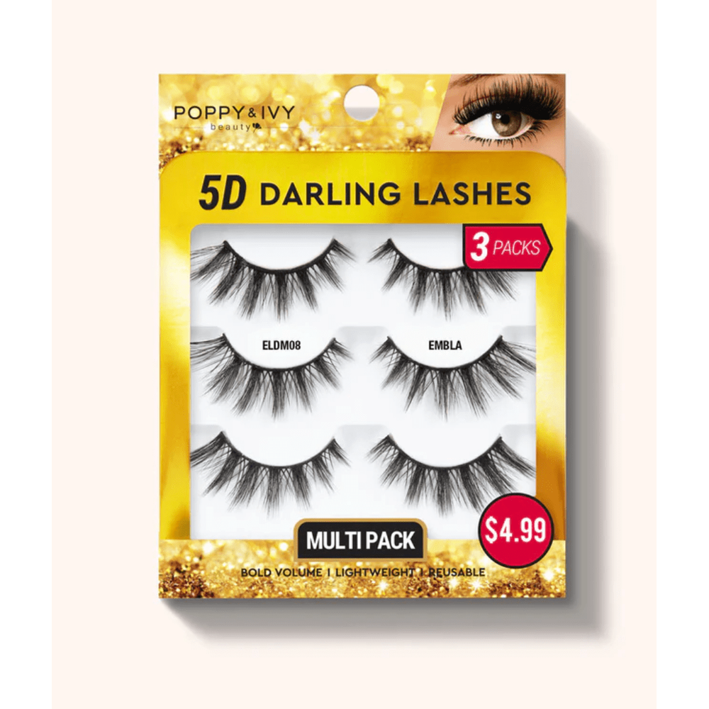 Poppy & Ivy 5D Darling Lashes - 3 Pairs - Beauty Exchange Beauty Supply