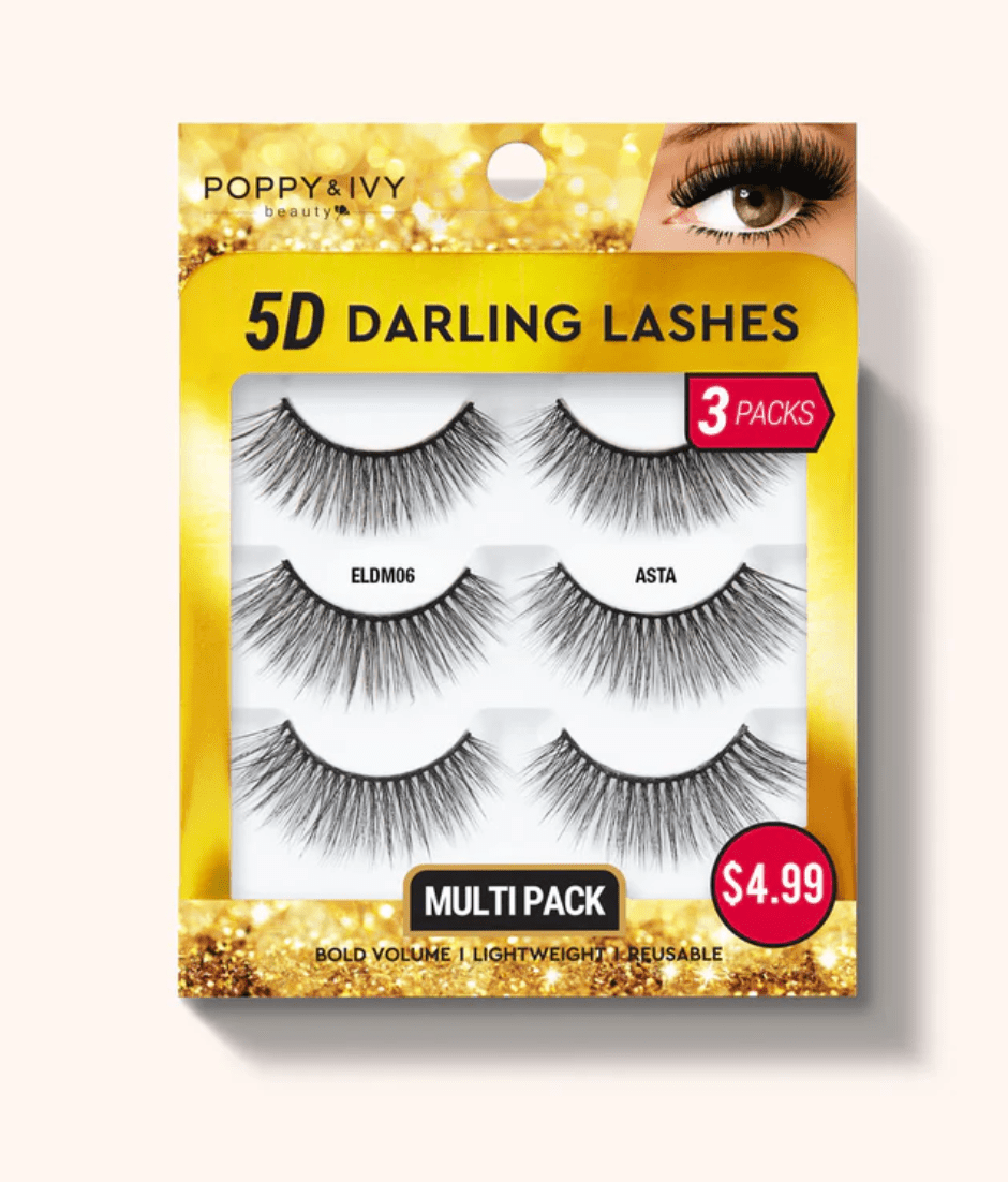 Poppy & Ivy 5D Darling Lashes - 3 Pairs - Beauty Exchange Beauty Supply