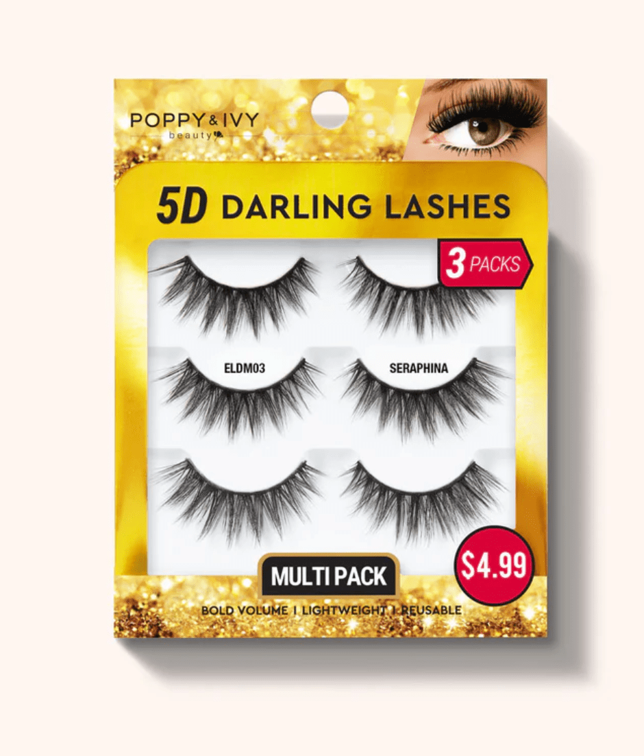 Poppy & Ivy 5D Darling Lashes - 3 Pairs - Beauty Exchange Beauty Supply