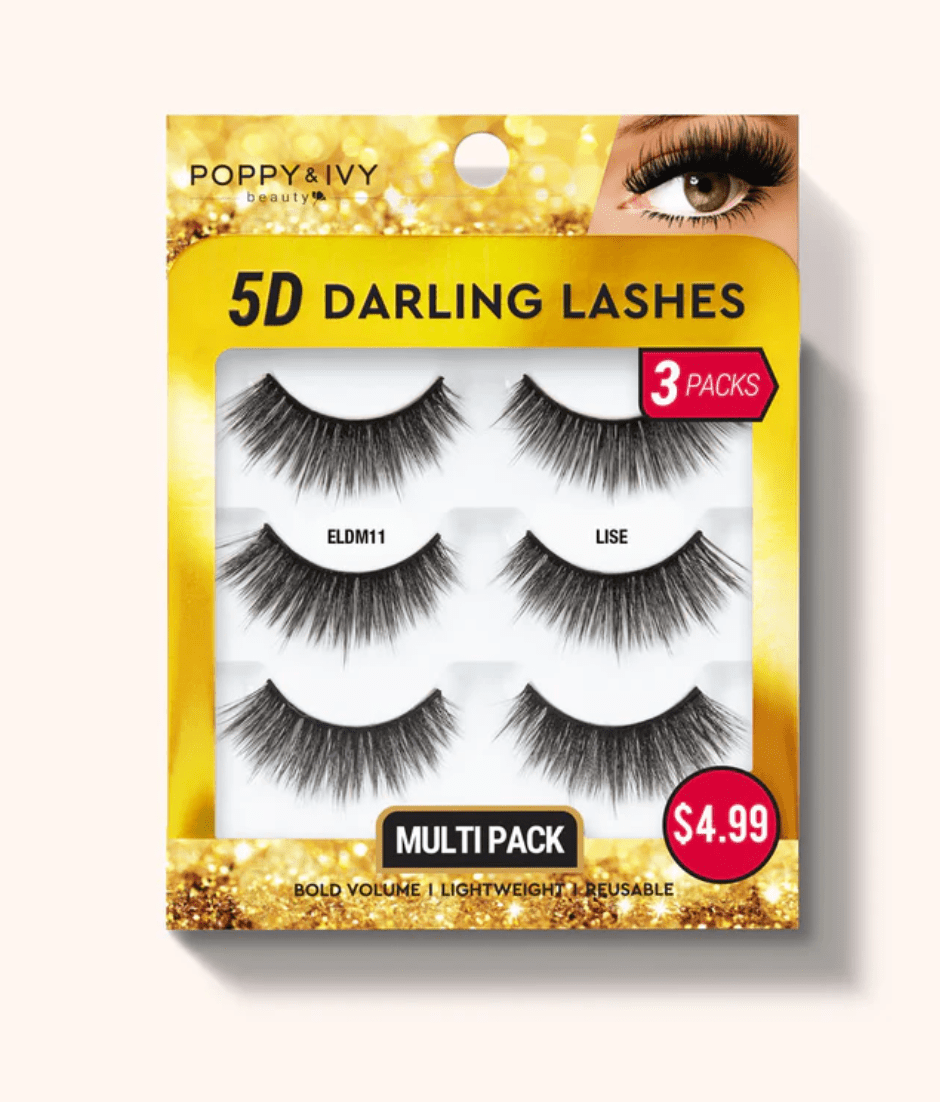 Poppy & Ivy 5D Darling Lashes - 3 Pairs - Beauty Exchange Beauty Supply