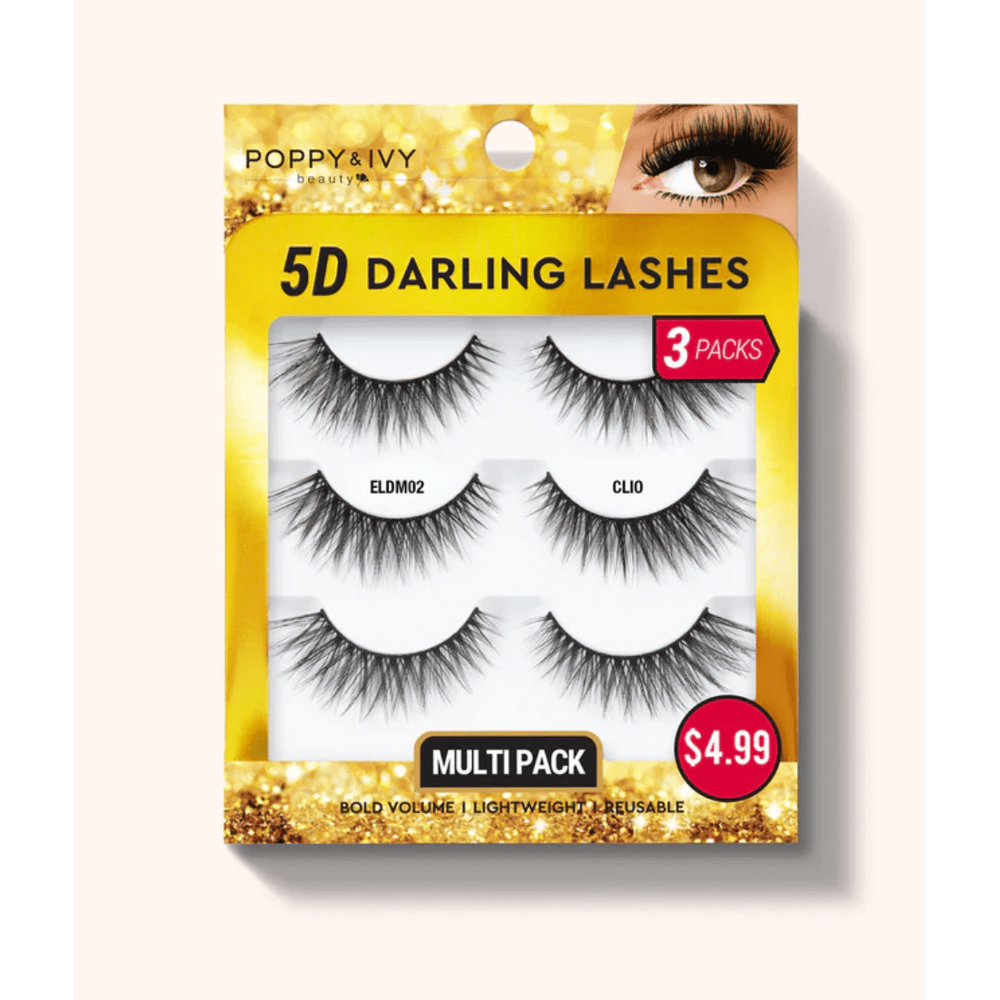 Poppy & Ivy 5D Darling Lashes - 3 Pairs - Beauty Exchange Beauty Supply