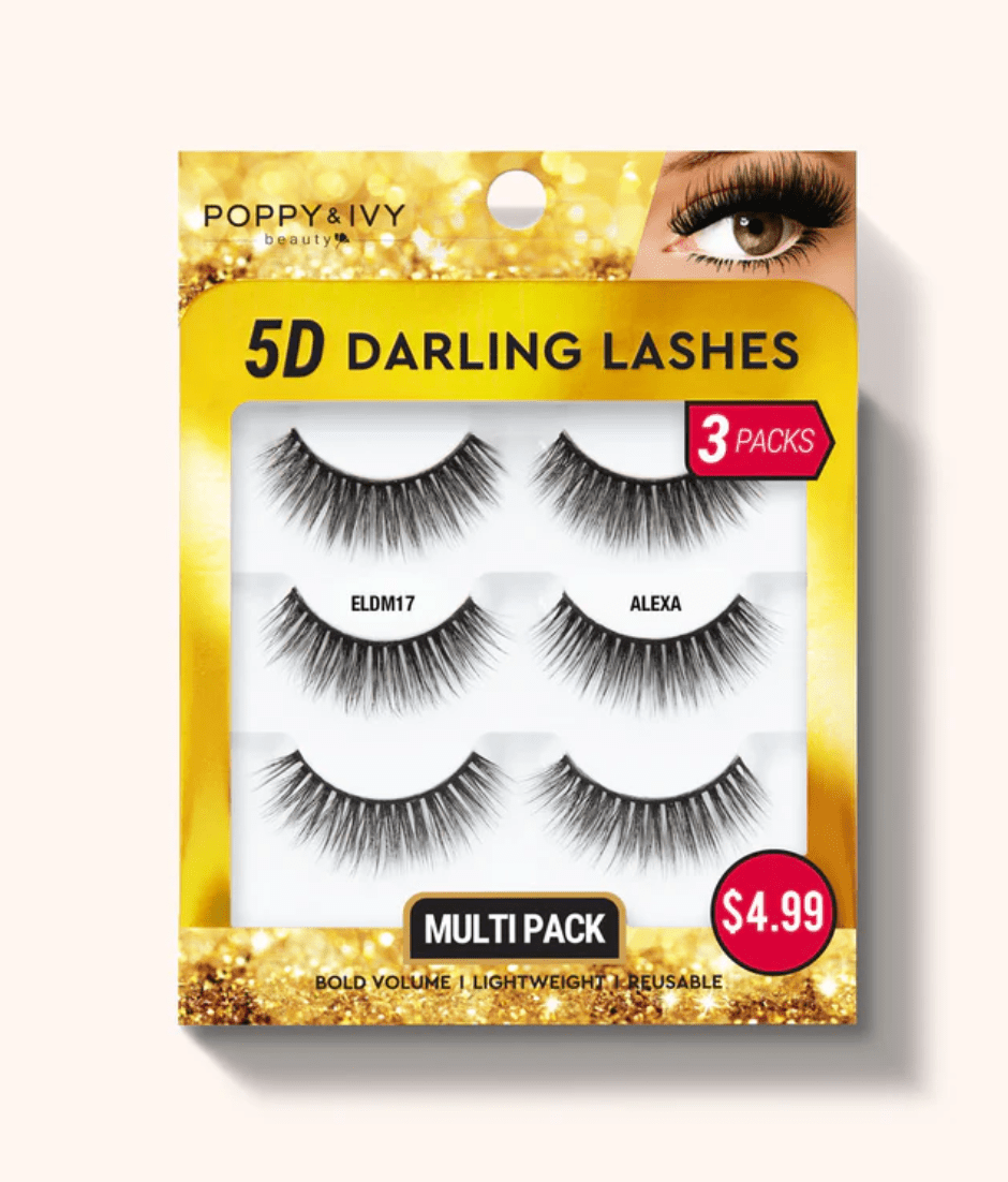 Poppy & Ivy 5D Darling Lashes - 3 Pairs - Beauty Exchange Beauty Supply