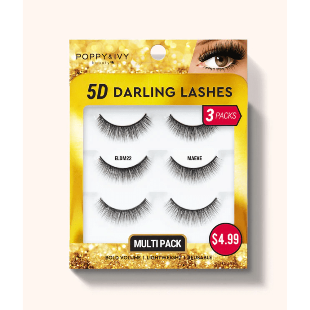 Poppy & Ivy 5D Darling Lashes - 3 Pairs - Beauty Exchange Beauty Supply