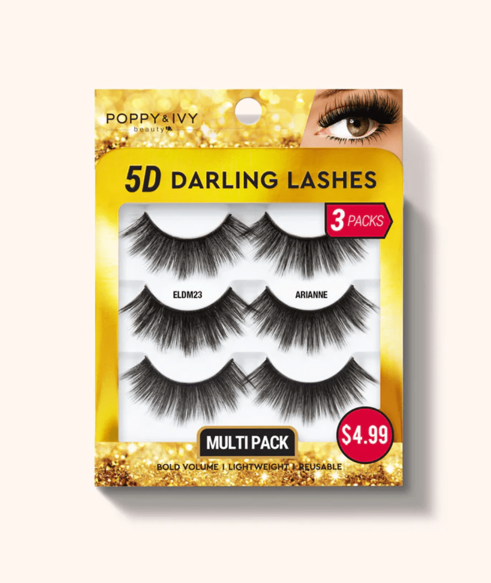 Poppy & Ivy 5D Darling Lashes – 3 Pairs Multi - Pack - Beauty Exchange Beauty Supply