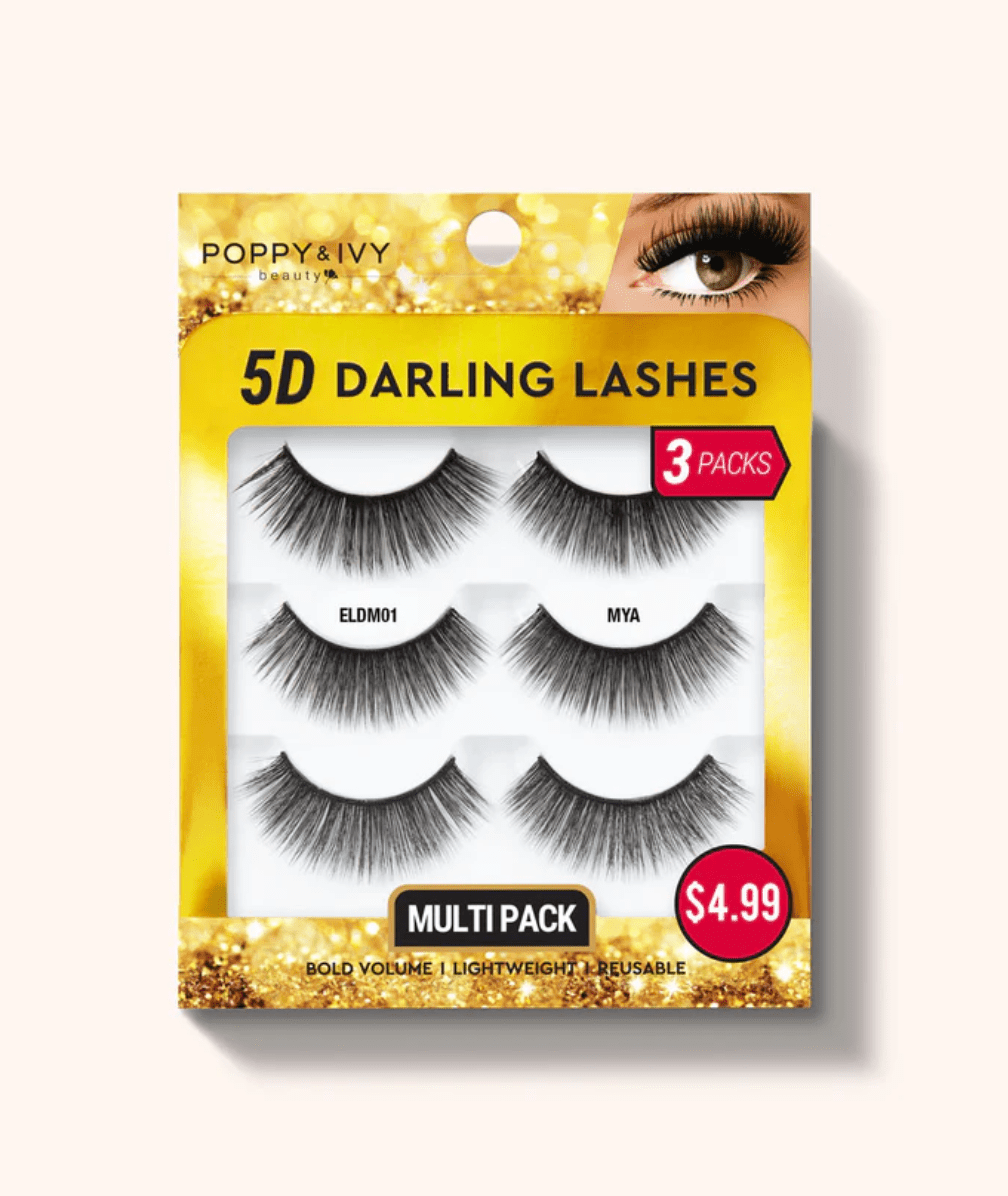 Poppy & Ivy 5D Darling Lashes – 3 Pairs Multi - Pack - Beauty Exchange Beauty Supply