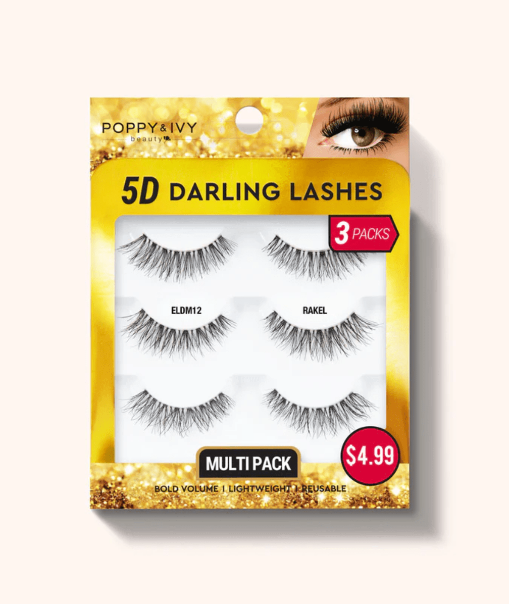 Poppy & Ivy 5D Darling Lashes – 3 Pairs Multi - Pack - Beauty Exchange Beauty Supply