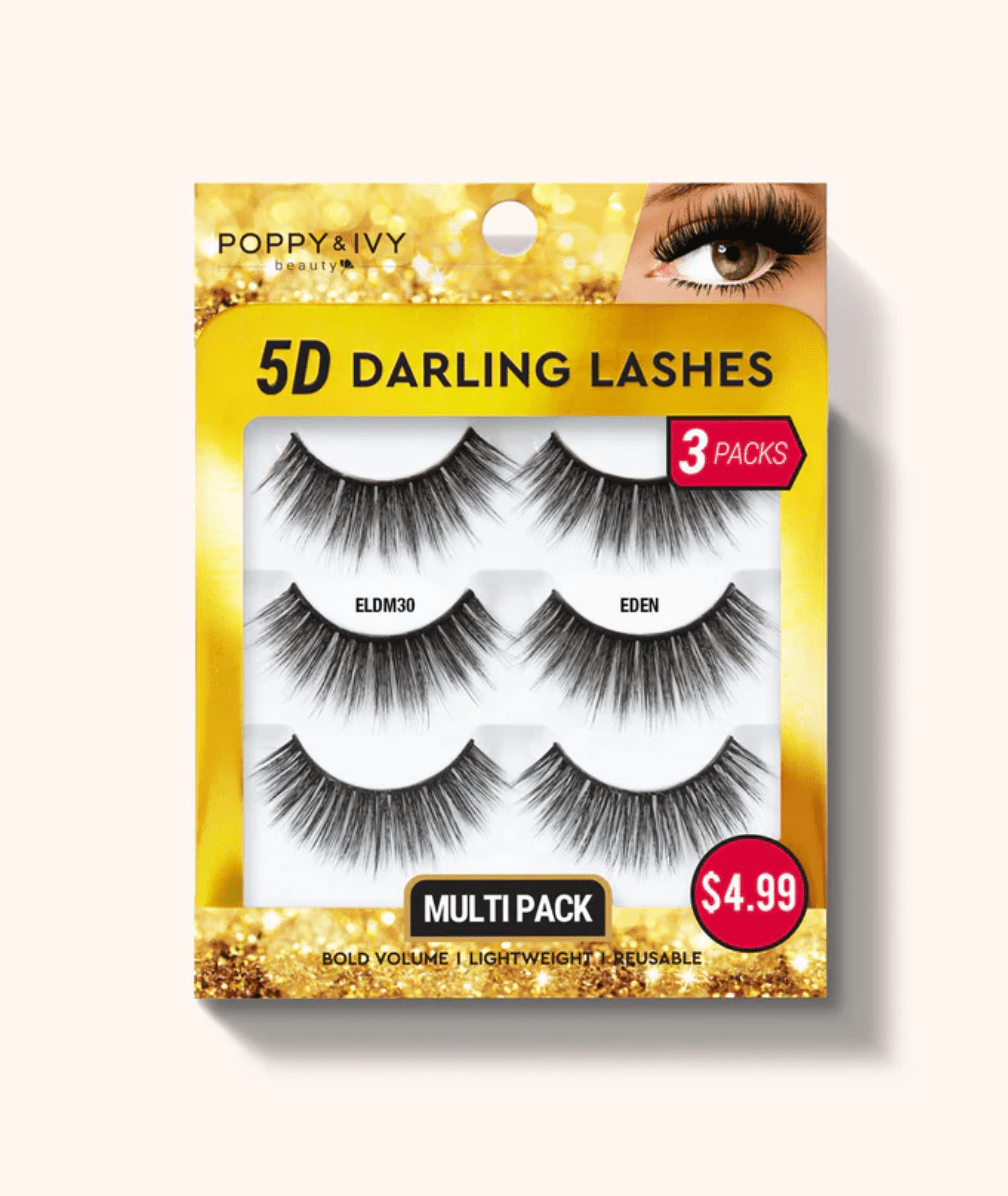 Poppy & Ivy 5D Darling Lashes – 3 Pairs Multi - Pack - Beauty Exchange Beauty Supply