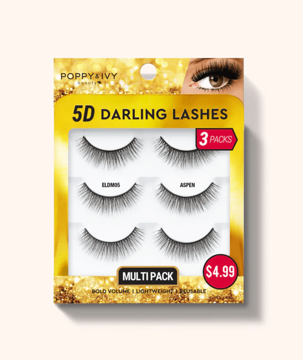 Poppy & Ivy 5D Darling Lashes – 3 Pairs Multi - Pack - Beauty Exchange Beauty Supply