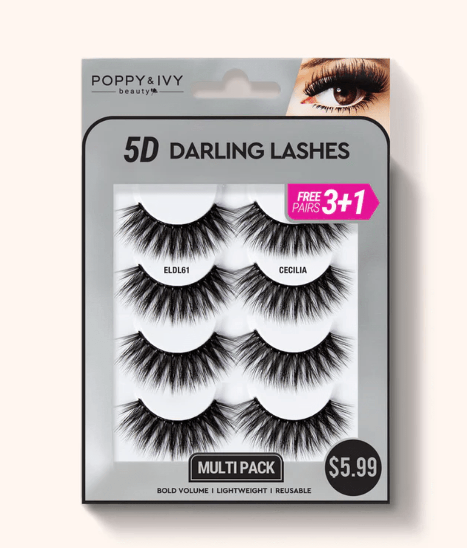Poppy & Ivy 5D Darling Lashes - 4 Pairs - Beauty Exchange Beauty Supply