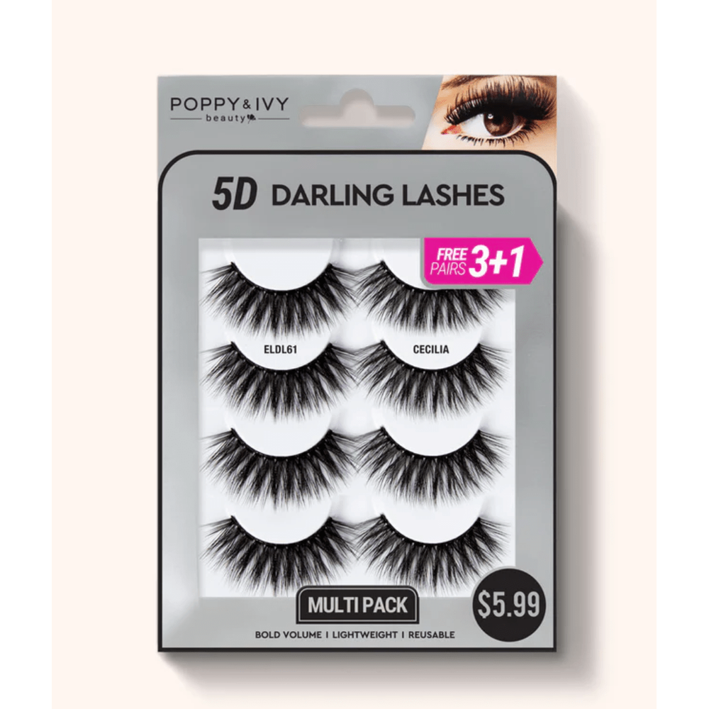 Poppy & Ivy 5D Darling Lashes - 4 Pairs - Beauty Exchange Beauty Supply