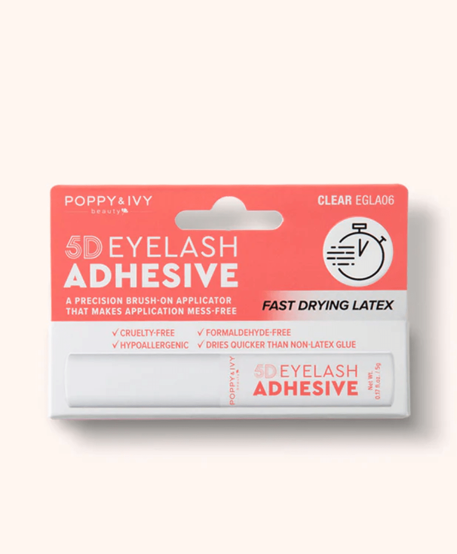 Poppy & Ivy 5D Eyelash Brush Adhesive Fast Drying - 5g - Beauty Exchange Beauty Supply