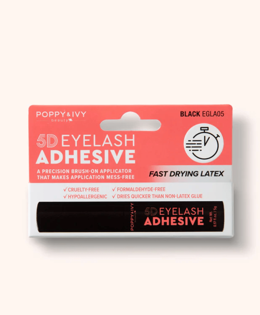 Poppy & Ivy 5D Eyelash Brush Adhesive Fast Drying - 5g - Beauty Exchange Beauty Supply