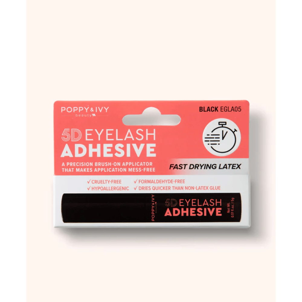 Poppy & Ivy 5D Eyelash Brush Adhesive Fast Drying - 5g - Beauty Exchange Beauty Supply