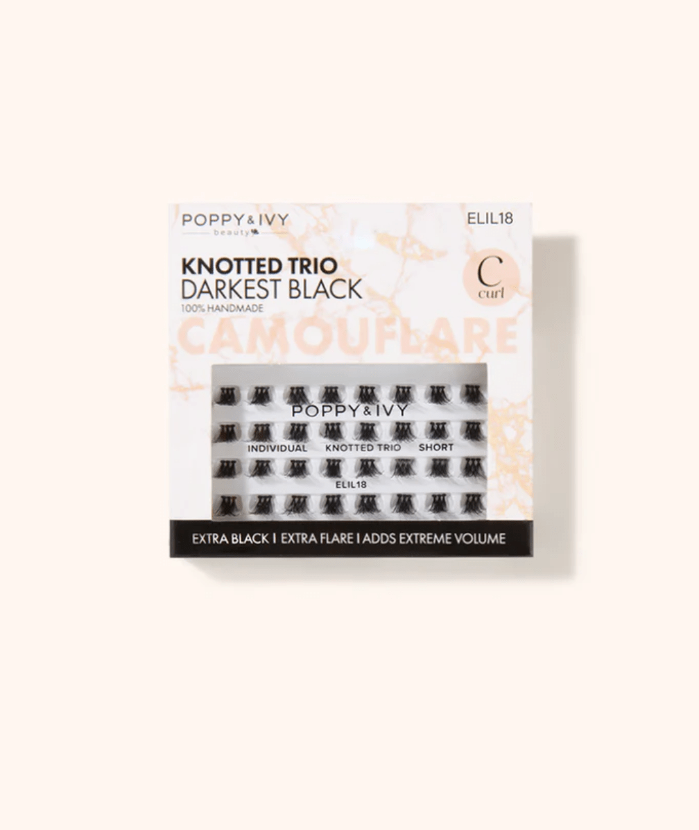 Poppy & Ivy Camouflage Knotted Individual & Trio Lashes - Beauty Exchange Beauty Supply