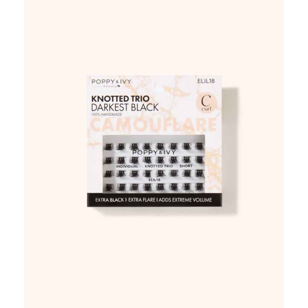 Poppy & Ivy Camouflage Knotted Individual & Trio Lashes - Beauty Exchange Beauty Supply