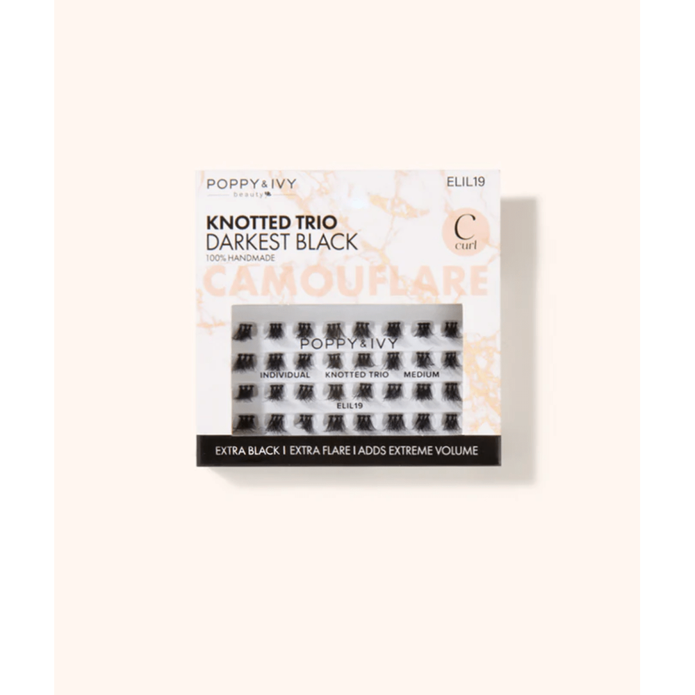 Poppy & Ivy Camouflage Knotted Individual & Trio Lashes - Beauty Exchange Beauty Supply
