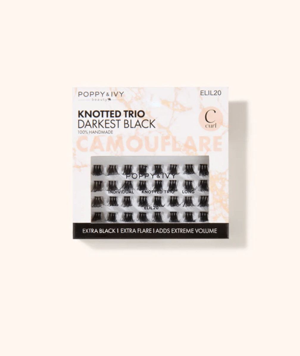 Poppy & Ivy Camouflage Knotted Individual & Trio Lashes - Beauty Exchange Beauty Supply