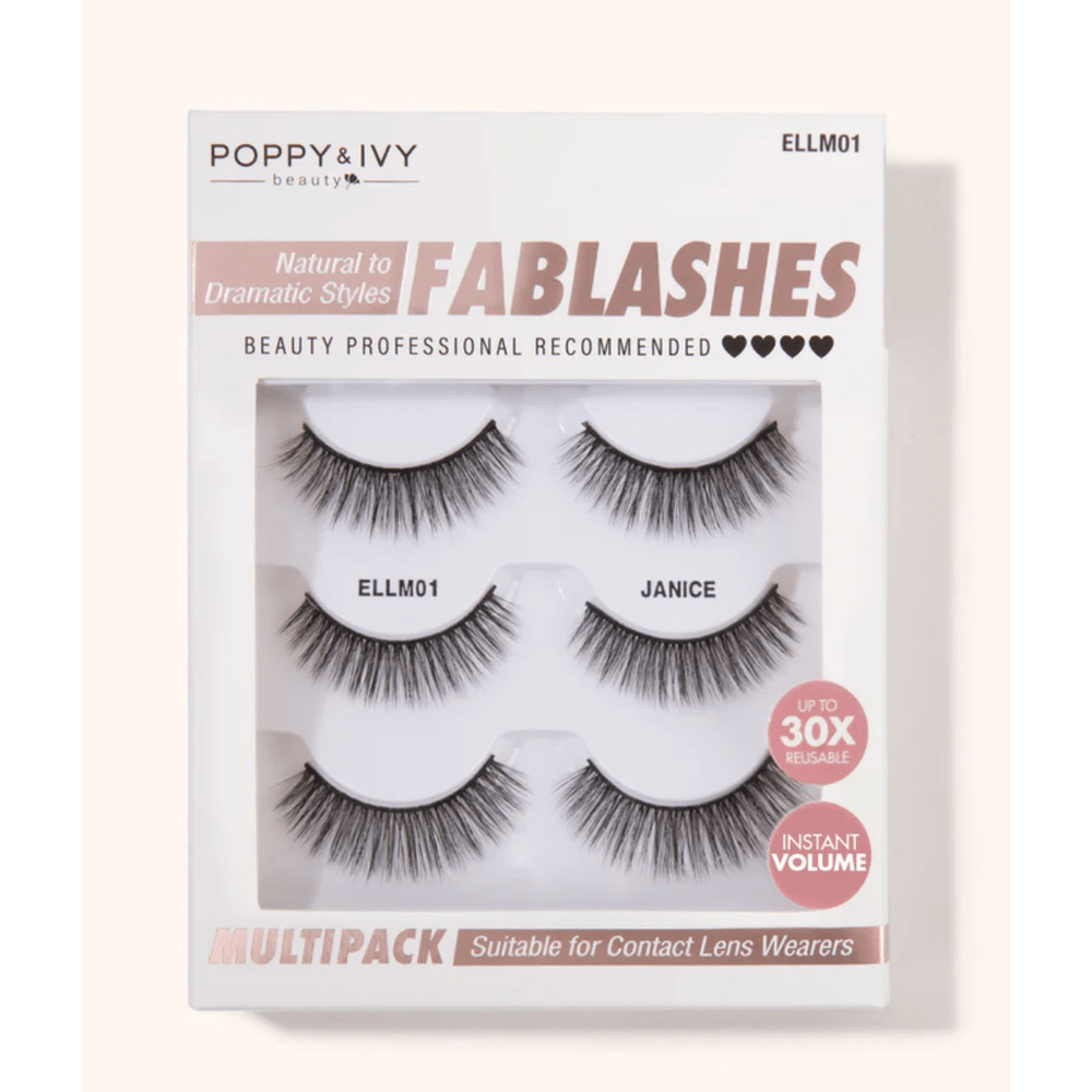 Poppy & Ivy Fablashes Multipack - 3 Pairs - Beauty Exchange Beauty Supply
