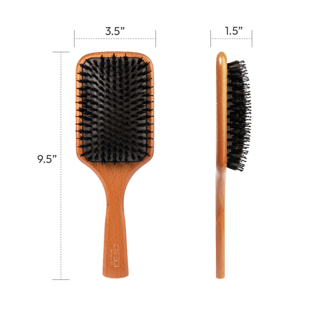 Red by Kiss Evergreen Square Boar Brush – Square Paddle