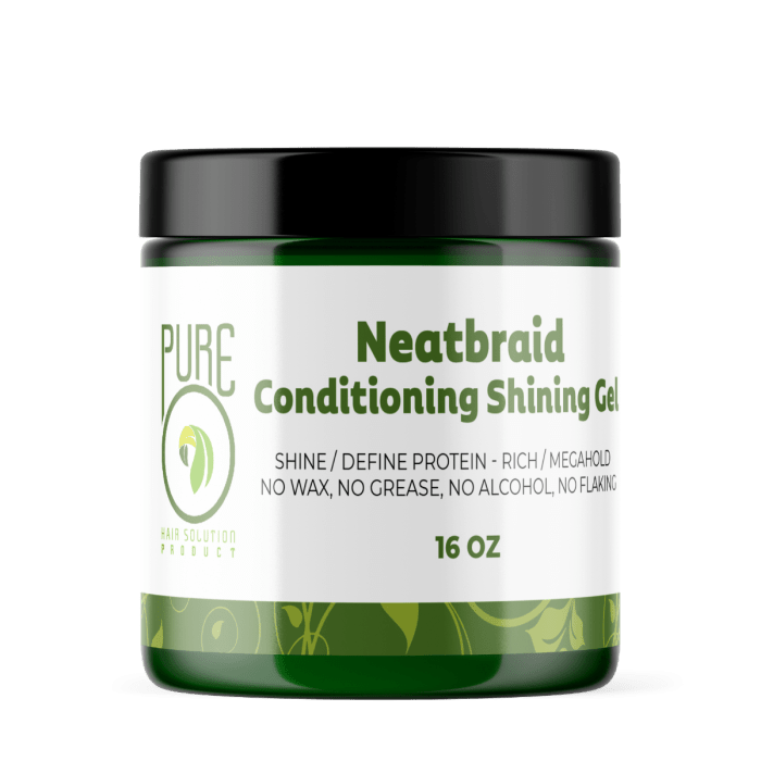 PureO Natural Neatbraid Conditioning Shining Hair Gel - Beauty Exchange Beauty Supply