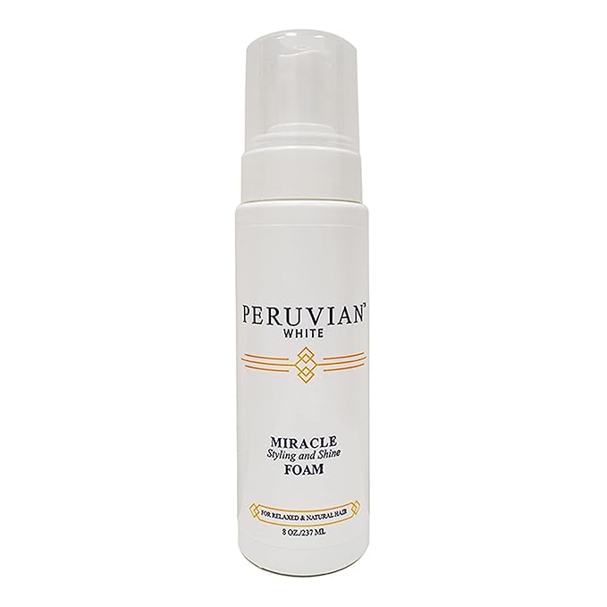 Peruvian White Miracle Styling & Shine Foam Mousse – 8 oz