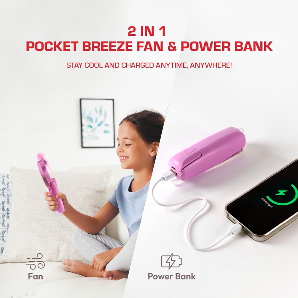 Red 2 - in - 1 Pocket Breezer - Beauty Exchange Beauty Supply