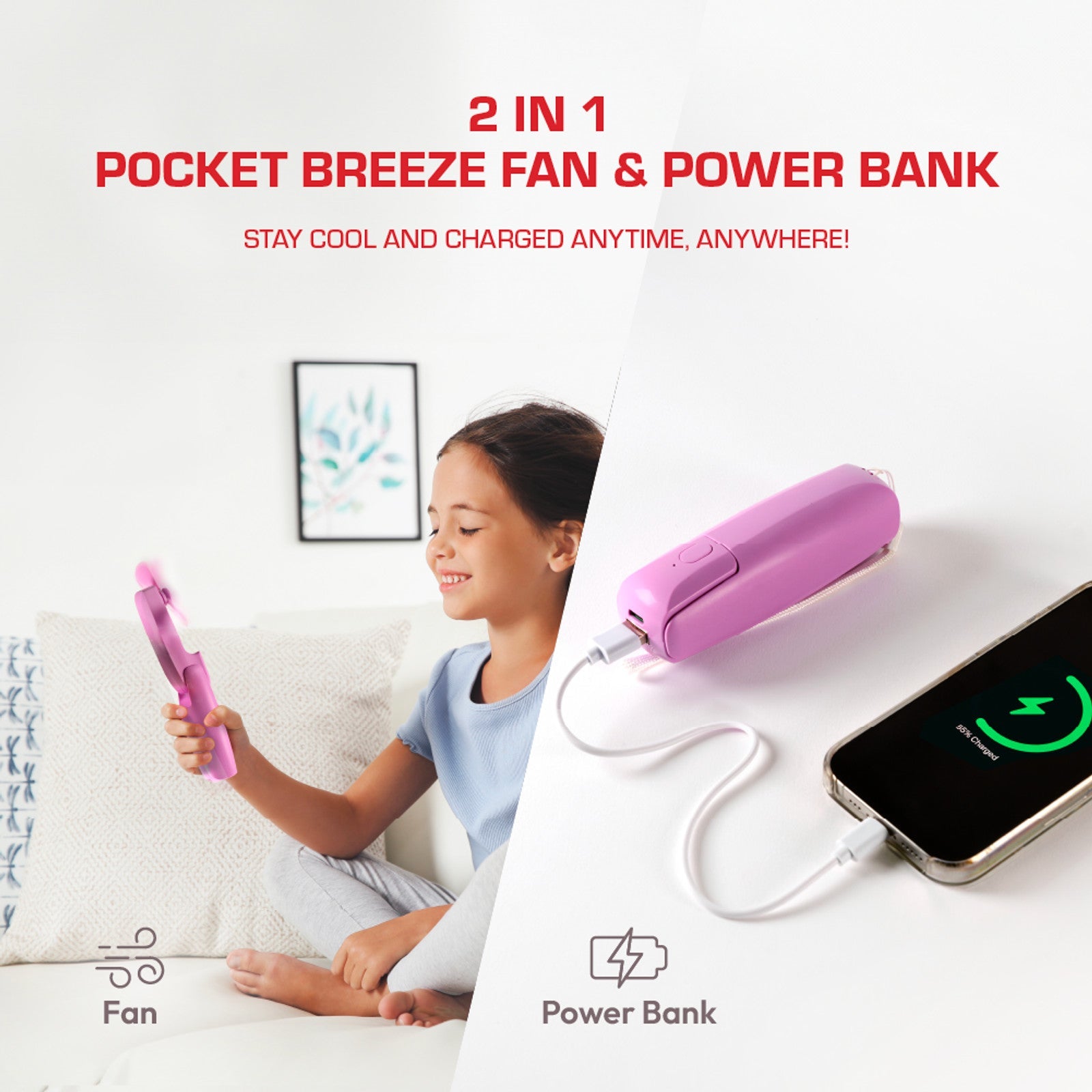 Red 2 - in - 1 Pocket Breezer - Beauty Exchange Beauty Supply