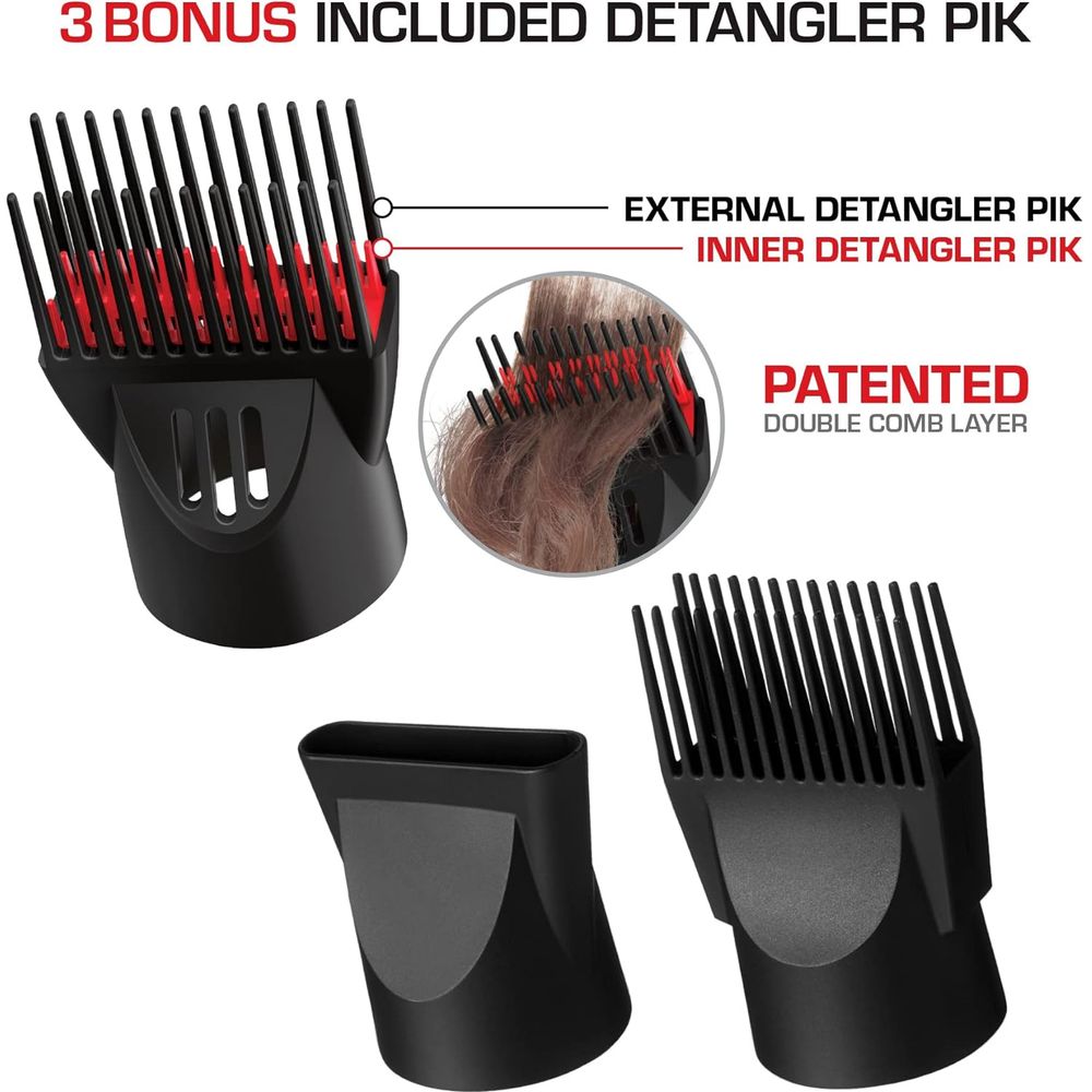 Red 2000 Ceramic Hair Detangler Brush – Anti - Frizz, Fast - Heat, Tangle - Free Styling Tool - Beauty Exchange Beauty Supply