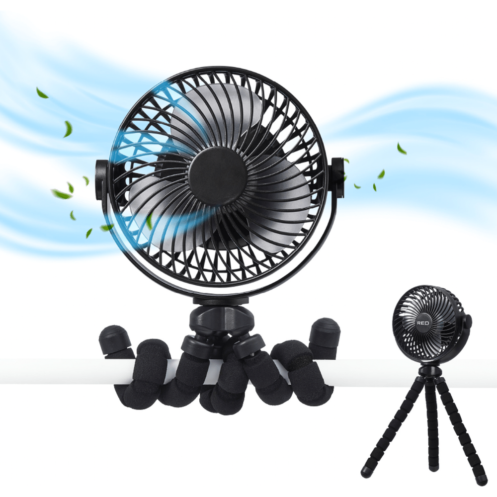 Red 3 Flexi Legs Rechargeable Beauty Fan – Portable Cooling for On - the - Go Glam - Beauty Exchange Beauty Supply