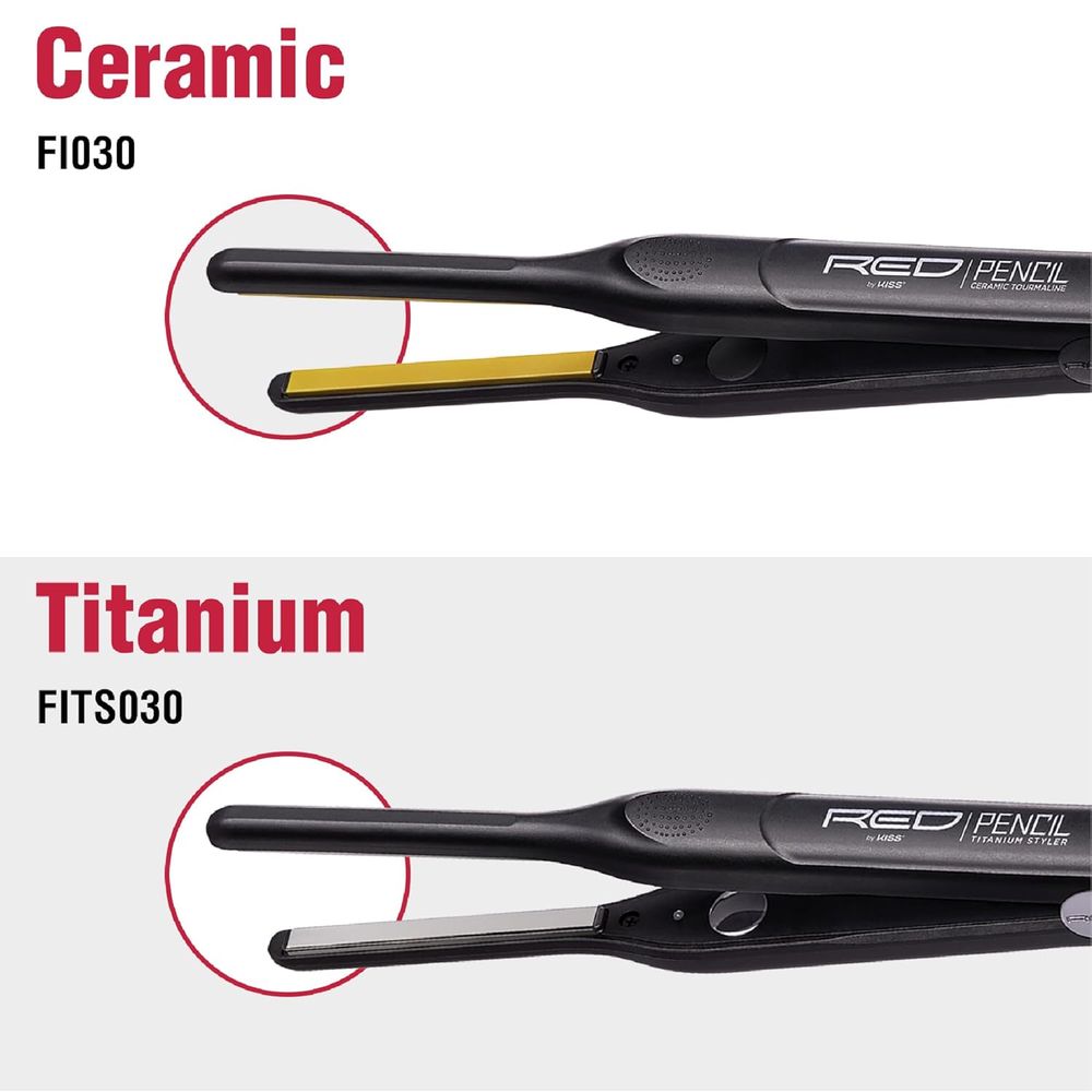 Red 3/10" Flat Iron – Sleek Styling, Salon Results, Compact Power - Beauty Exchange Beauty Supply