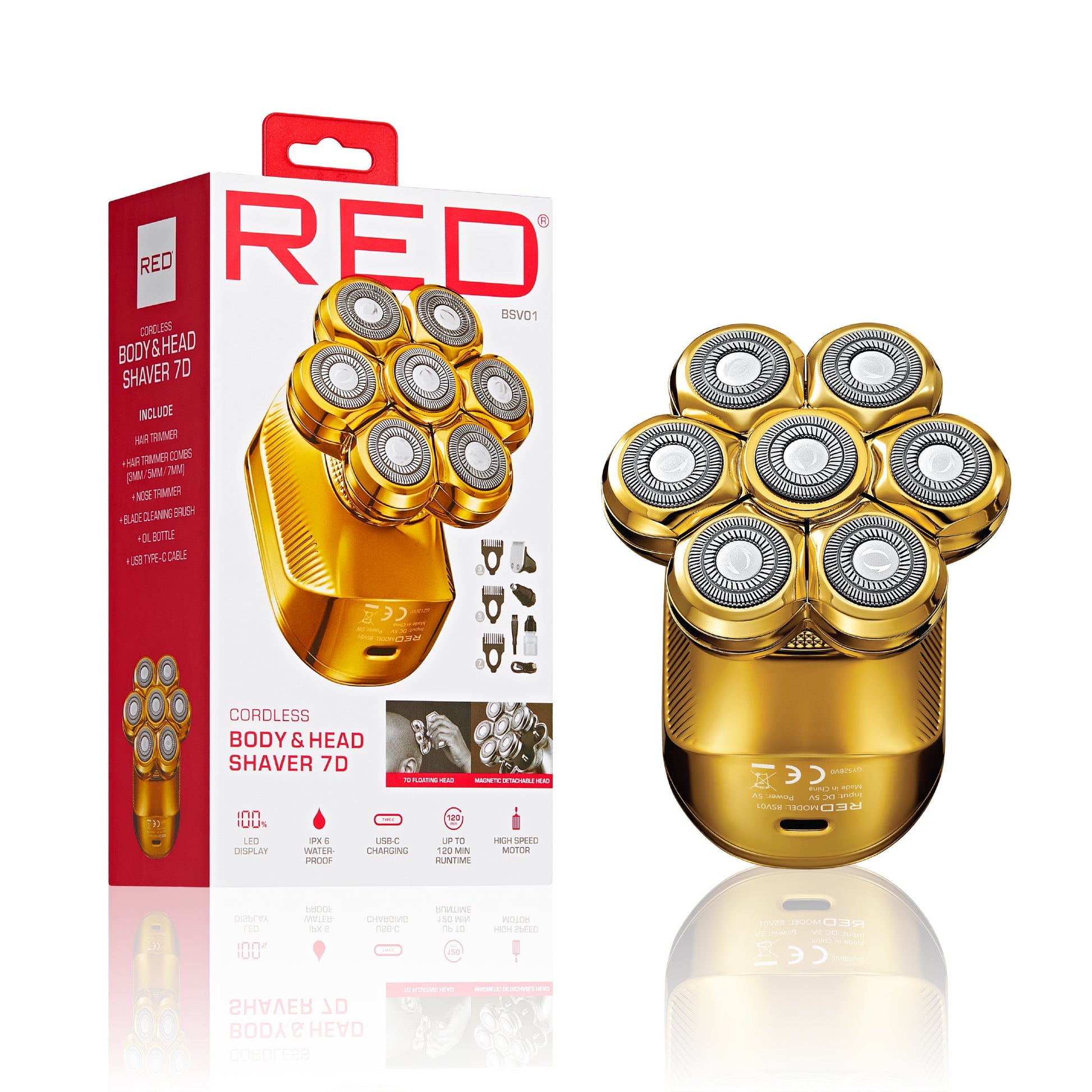 RED 7D Cordless Head & Body Shaver