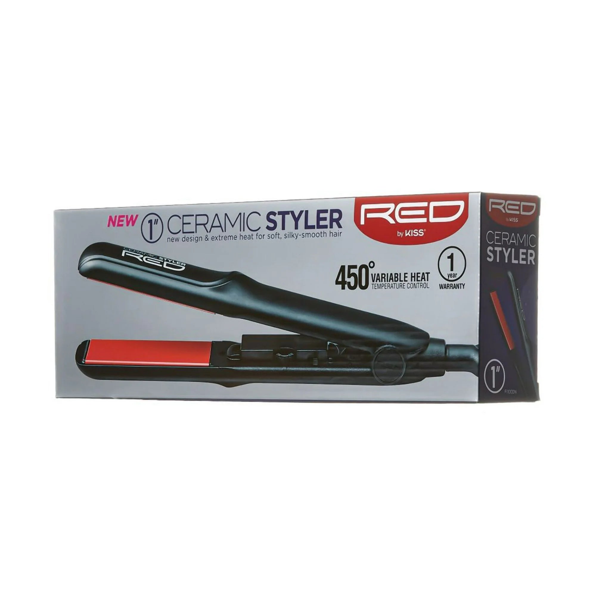 Red by Kiss 1" Ceramic Styler Flat Iron - Beauty Exchange Beauty Supply
