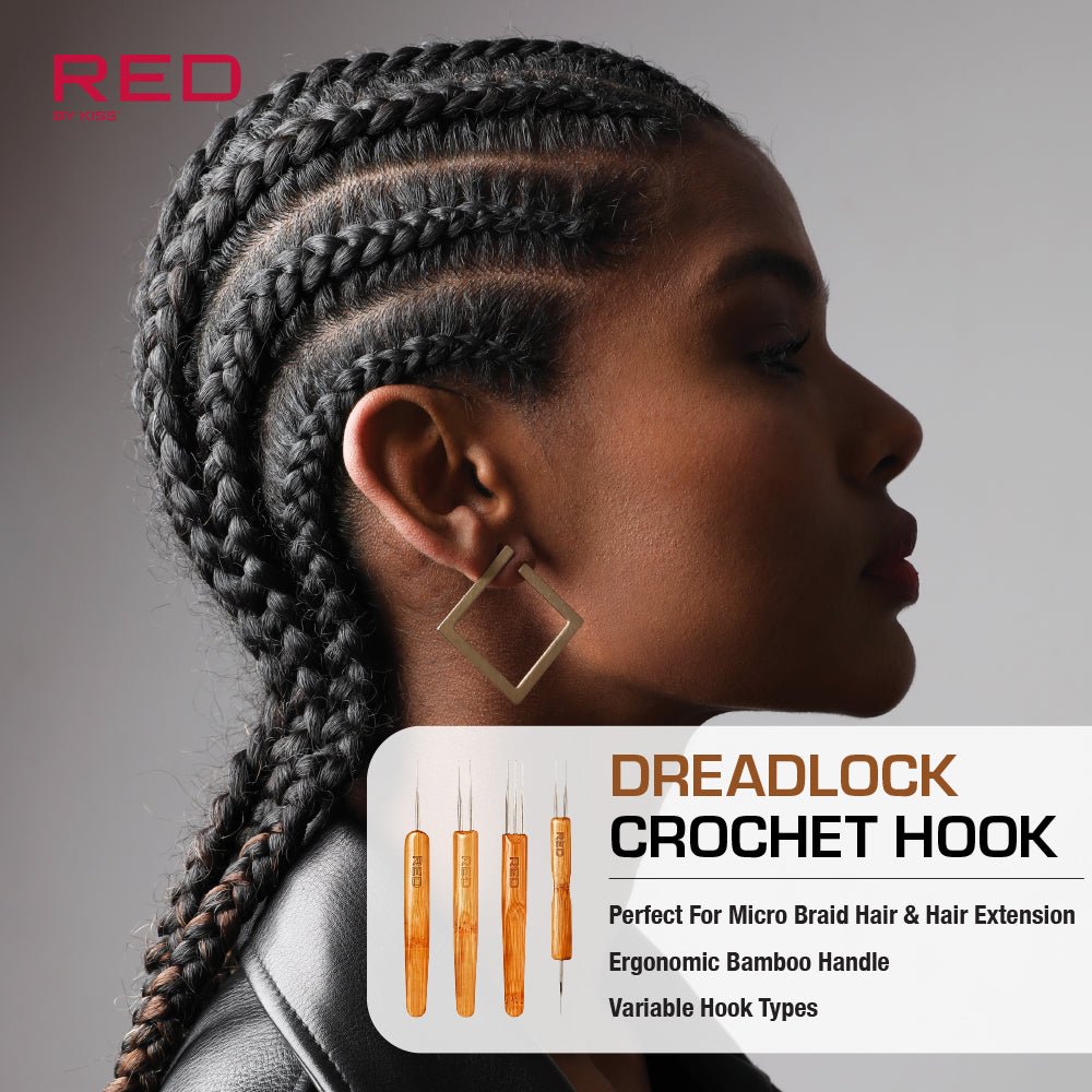 Red by Kiss 1 Hook Crochet Needle | 0.75 mm – WT41 – Precision for Braids, Locs & Crochet Styles - Beauty Exchange Beauty Supply