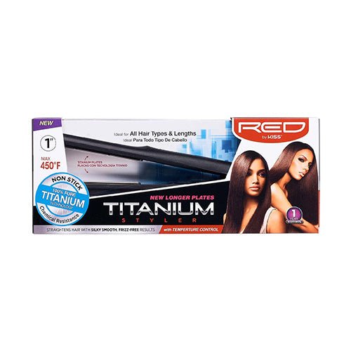 Red by Kiss 1" Titanium Styler Flat Iron - Beauty Exchange Beauty Supply