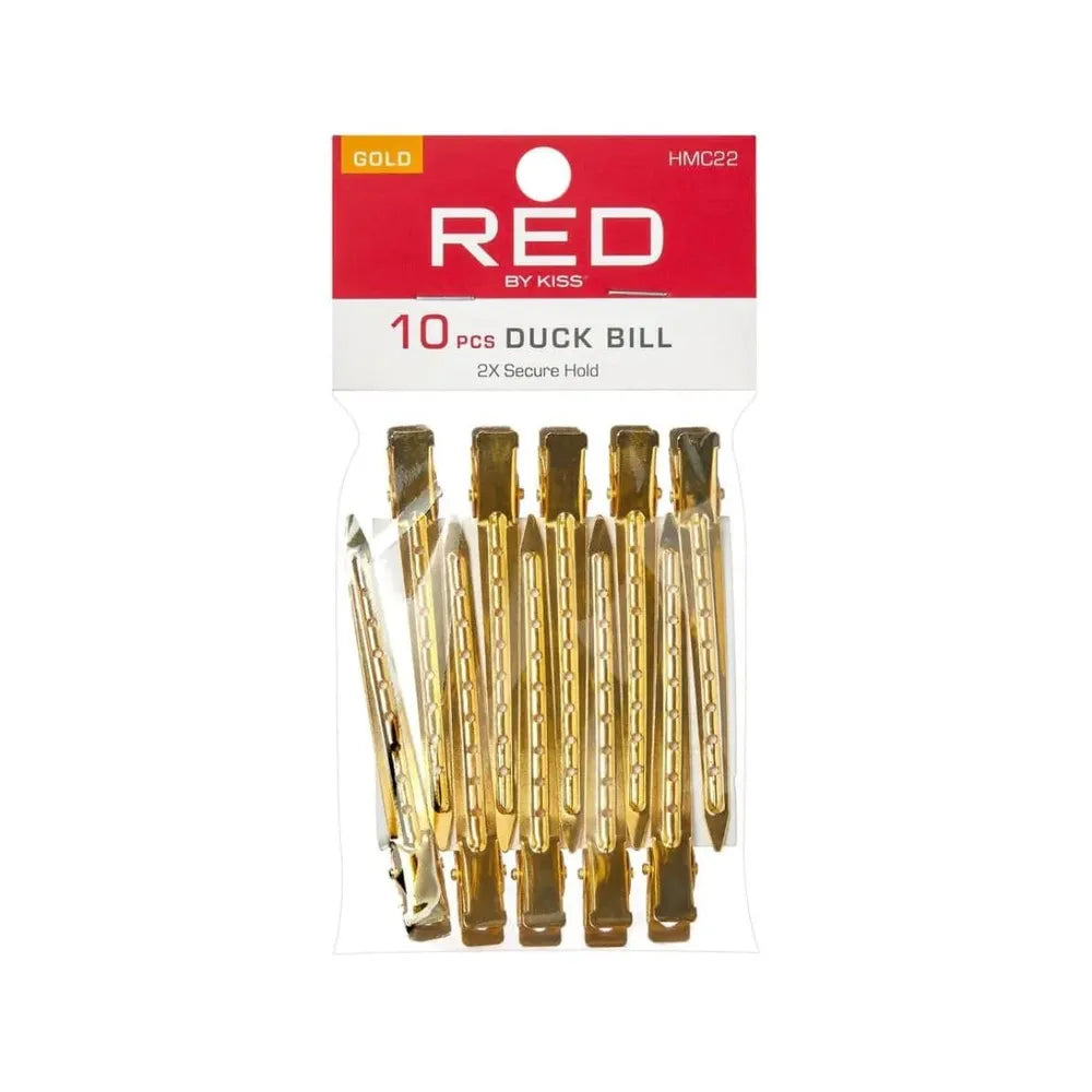 Red by Kiss 10 Pcs Duckbill Clips | 2X Secure Hold โ HMC22 โ Reliable Grip for Precise Styling & Sectioning - Beauty Exchange Beauty Supply