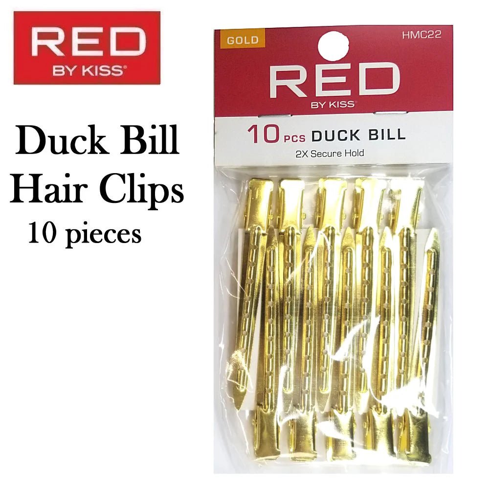 Red by Kiss 10 Pcs Duckbill Clips | 2X Secure Hold โ HMC22 โ Reliable Grip for Precise Styling & Sectioning - Beauty Exchange Beauty Supply