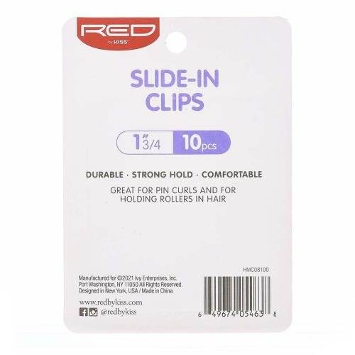 Red by Kiss 10 Pcs Slide - In Hair Pins | 1¾" – HMC08 – Effortless Secure Styling - Beauty Exchange Beauty Supply