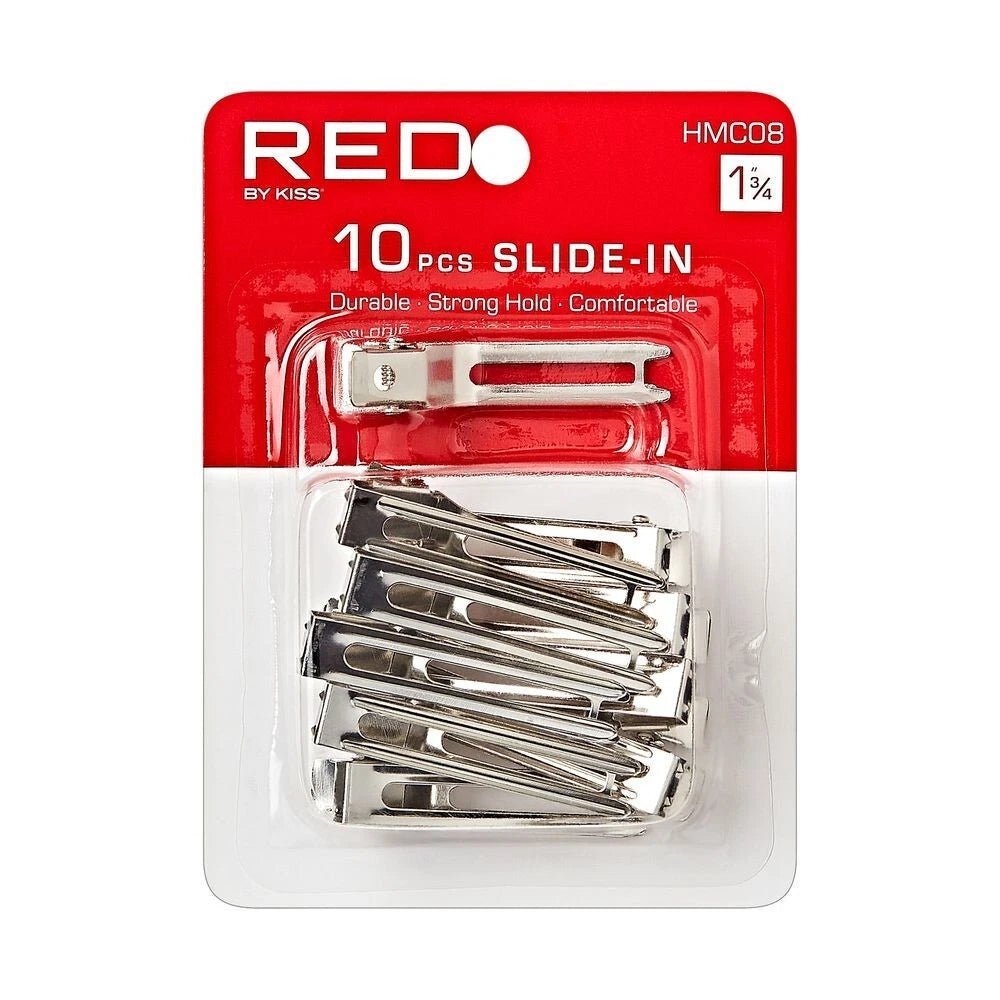 Red by Kiss 10 Pcs Slide - In Hair Pins | 1¾" – HMC08 – Effortless Secure Styling - Beauty Exchange Beauty Supply