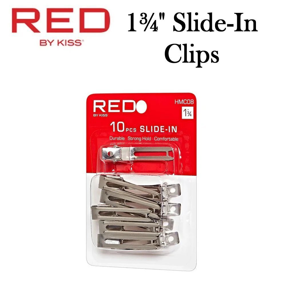 Red by Kiss 10 Pcs Slide - In Hair Pins | 1¾" – HMC08 – Effortless Secure Styling - Beauty Exchange Beauty Supply