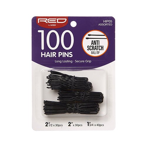 Red by Kiss 100 Pcs Hair Pins | 1¾", 2", & 2½" – HIP05 – Versatile Set for All Hair Types & Styles - Beauty Exchange Beauty Supply