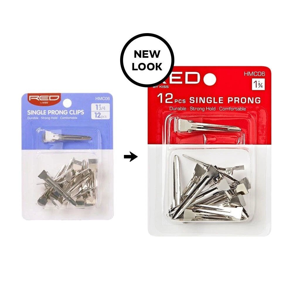 Red by Kiss 12 Pcs Single Prong Hair Pins | 1¾" – HMC06 – Secure Hold for Everyday Hair Styling - Beauty Exchange Beauty Supply