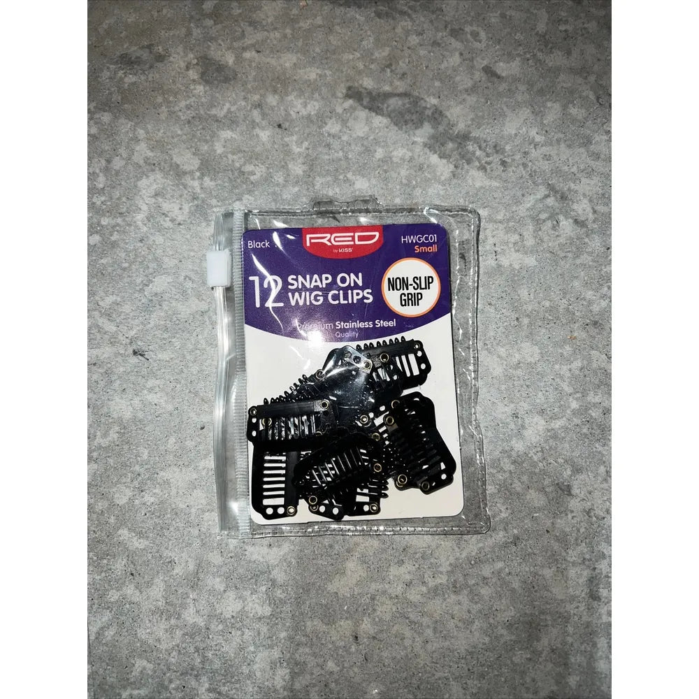 Red by Kiss 12 Pcs Snap - On Wig Clips | Small โ HWGC01 โ Comfortable & Secure Hold for Wigs, Extensions & Hairpieces - Beauty Exchange Beauty Supply